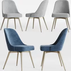 Mid-Century Swivel Office Chair Westelm 3D model