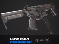 MKGS BANSHEE - PBR Game Ready model VR-AR Low-poly  3D model