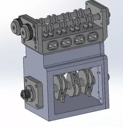 Model of a working engine 3D model