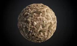 Mud Sand Grenade Ground Terrain Seamless PBR Texture Texture