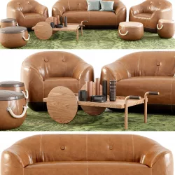 Natuzzi Italia Furrow Set  3D model