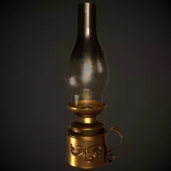 Oil Lamp 2 Low-poly  3D model