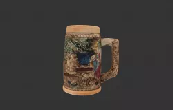 Old beer stein Low-poly  3D model