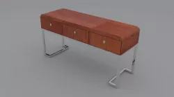 old folio desk Low-poly  3D model
