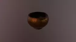 Old Golden Bowl Low-poly  3D model