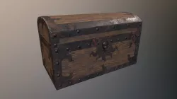 Old Pirate Chest Low-poly  3D model