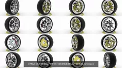 ORTAS CAR WHEEL RIM 101-102 GAME READY WHEEL 3D Model Collection