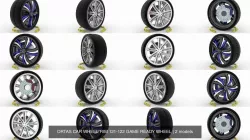 ORTAS CAR WHEEL RIM 121-122 GAME READY WHEEL 3D Model Collection