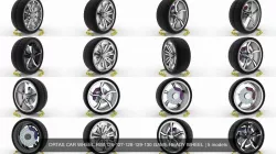 ORTAS CAR WHEEL RIM 126-127-128-129-130 GAME READY WHEEL 3D Model Collection