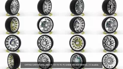 ORTAS CAR WHEEL RIM 71-72-73-74-75 GAME READY WHEEL 3D Model Collection