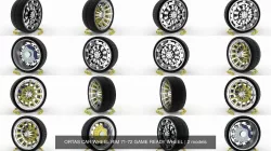 ORTAS CAR WHEEL RIM 71-72 GAME READY WHEEL 3D Model Collection