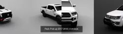 Pack Pick-up 2017 2018 3D Model Collection