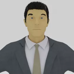 people businessman Low-poly  3D model