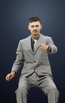 Peter An Elegant Business Man Driving A Car 3D model