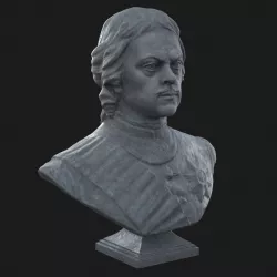 Peter the Great bust sculpture 3D model