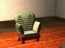 Pigeon towers chair Low-poly  3D model