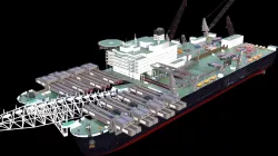 Pipelay vessel  catamaran 3D model