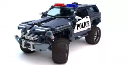 Police Car Lego and special Bonus 3D model