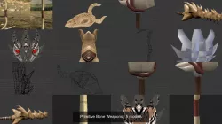 Primitive Bone Weapons 3D Model Collection