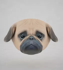 Pug Face Low-poly  3D model