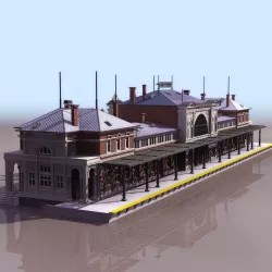 railway station 3D model