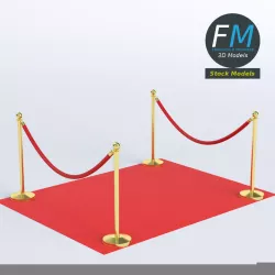Red carpet module 3D model