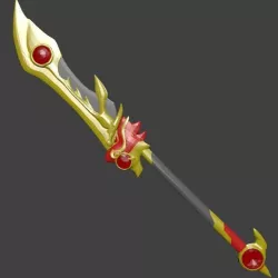 Red Dragon Lance - Unison League Weapon Low-poly  3D model