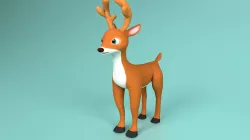Reindeer Cartoon 3D model