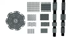 Repeatable Lattice Patterns on Column and Tile 3D model