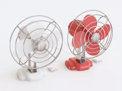 Retro fan 3D model