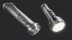 Retro Flashlight PBR Low-poly  3D model