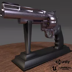Revolver Low-poly  3D model