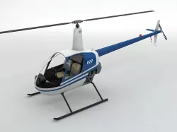 Robinson R22 Helicopter Low-poly  3D model