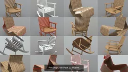 Rocking Chair Pack 3D Model Collection
