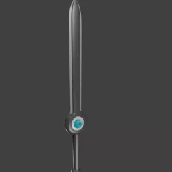 Rune Sword  Low-poly  3D model