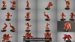 Santa chaos complete team 3D Model Collection