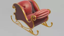 Santa sleigh  3D model