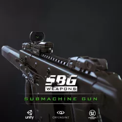 SBG Submachine Gun Low-poly  3D model
