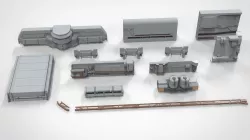 sci-fi Architectural element 9 3D model