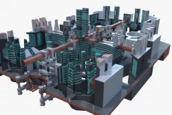 Sci-fi city block 3D model