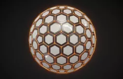 Sci-fi Hexa Sphere 3D model