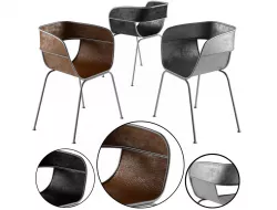 Scoop Chair industry west Low-poly  3D model