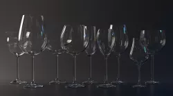Set of wine glasses 3D model