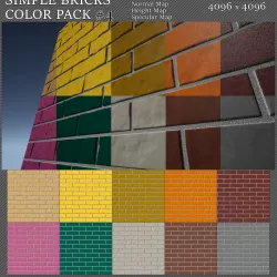 simple bricks color pack -4 Texture