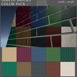 simple bricks color pack -6 Texture