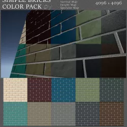 simple bricks color pack -7 Texture