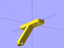 Simple holder for Hexagon fan mount to Rostock standard platform