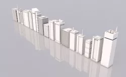 Skyscraper city Low-poly  3D model