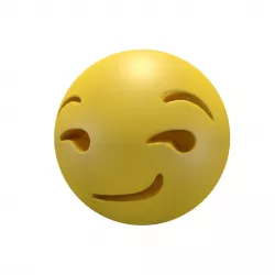 Smirking Face Low-poly  3D model