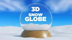 Snowglobe christmas scene 3D model